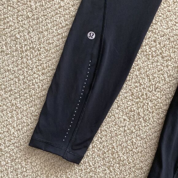 LULULEMON Break Free Tight 25” High Rise Black Nulux Size 4 Leggings Like New - Picture 9 of 16